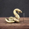 1pc Copper Brass Mini Snake Antique Bronze Decor Figurines For Interior Decoration Desktop Ornament Miniatures Statue 14