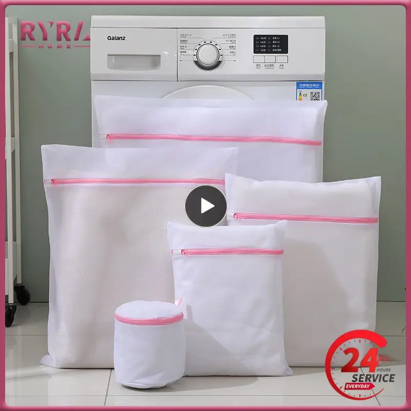 

Mesh Laundry Bag Zipped Laundry Bags Coarse Net Washing Machine Clothing Care Washing Bags Bra Socks Lingerie Underwear Storage