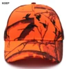 KOEP New Tree Orange Camo Baseball Cap Fishing Caps Men Outdoor Hunting Camouflage Jungle Hat Wild Duck Embroidery 1