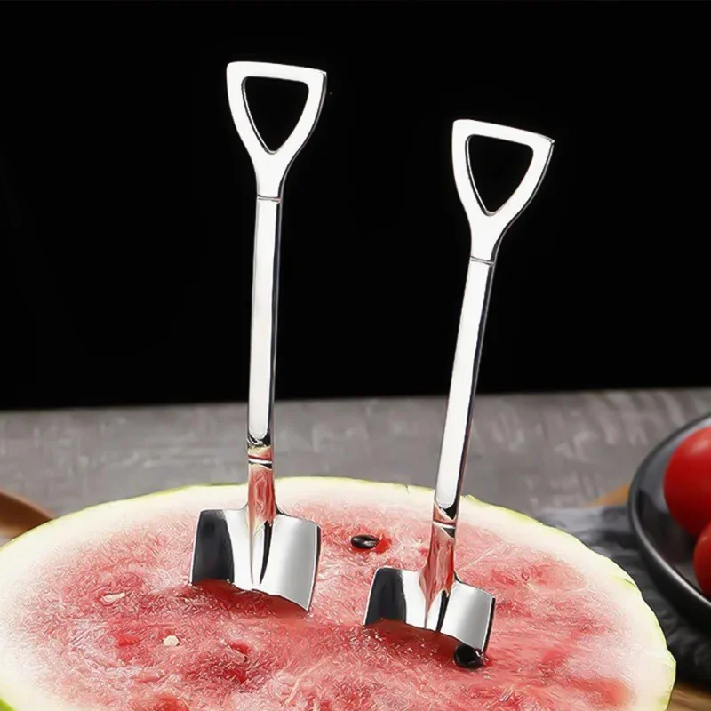 Description Picture 6 of item1/4Pcs Stainless Steel Shovel Spoons Cutlery Coffee Tea Spoon Ice Cream Dessert Fruit Party Scoop Kitchen Restaurant Tableware