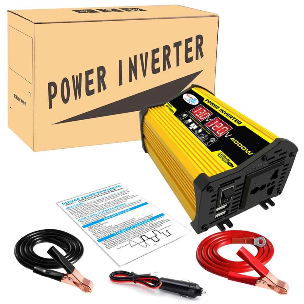 PortableInverterCarPowerInvertersDC12VToAC110220VTransformer