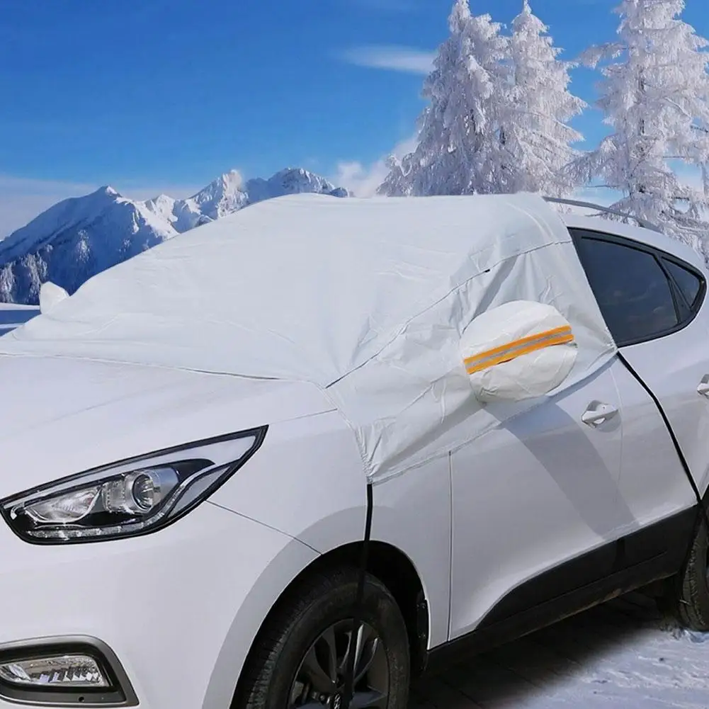 

Car Snow Front Windshield Sun With Earmuffs Thickened Snow Frost And Frost Protection Car Clothing Supplies