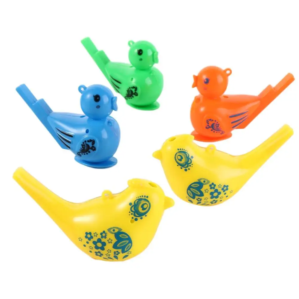 Outdoor Sports Funny Water Bird Whistle Drawing Colored Party Whistles Random Novelty Musical Toy For Girls Boys 5PCS mini whistle