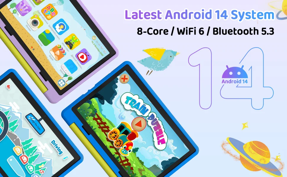 Kids Cartoon Tablet - 10 Android Octa-Core 8GB RAM 64GB ROM Learning  Games