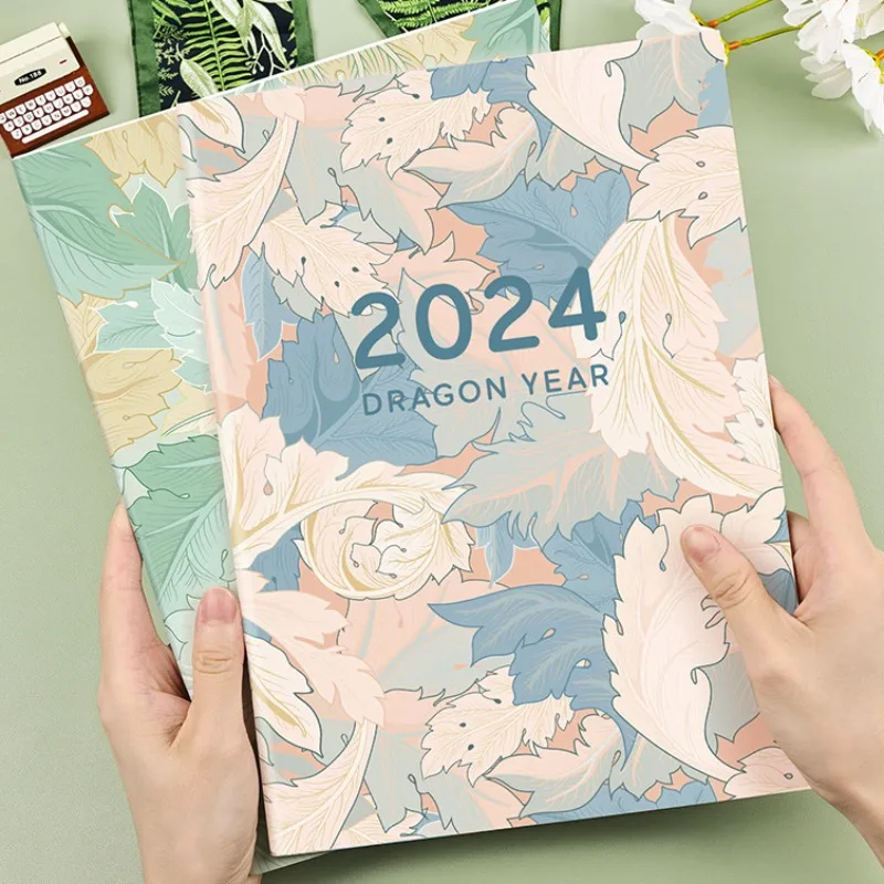 

2024 Calendar Agenda Planner Notebook A4 A5 Notepad Diary Weekly Goal Habit Checklist 365 Days Schedules Organizer Writing Pads