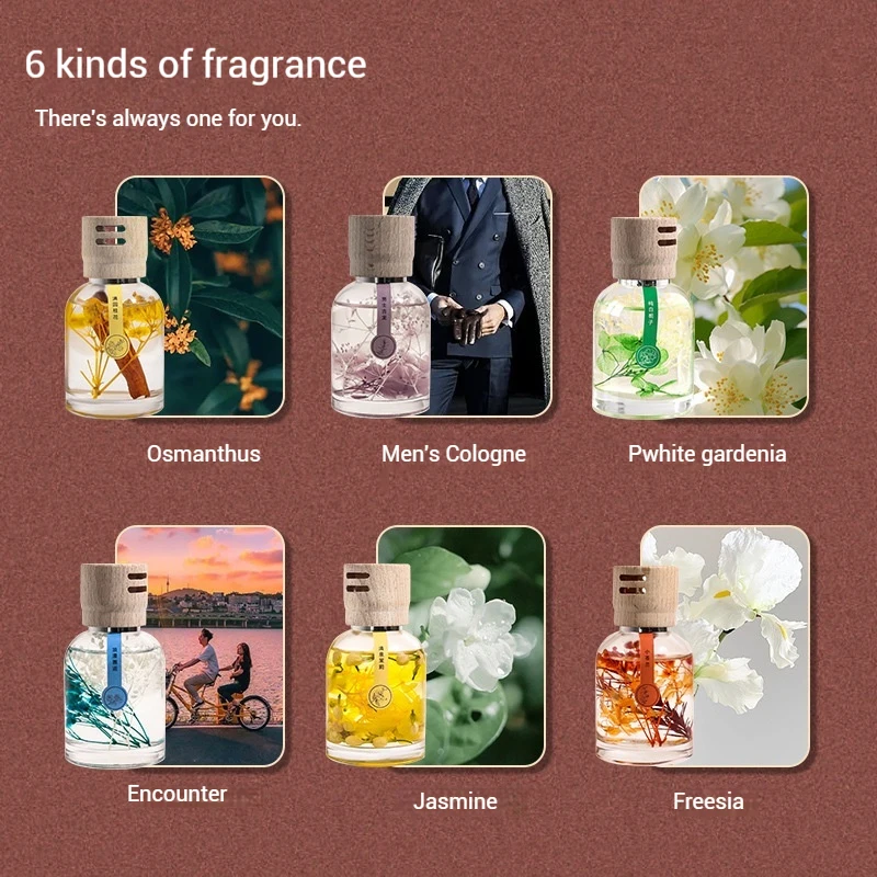 120ml Araba Aromaterapi Parfüm Difüzörü Uçucu Yağ Cam Ahşap Oda Kokusu Çiçek Araba Kokusu Çubuklu Difüzör