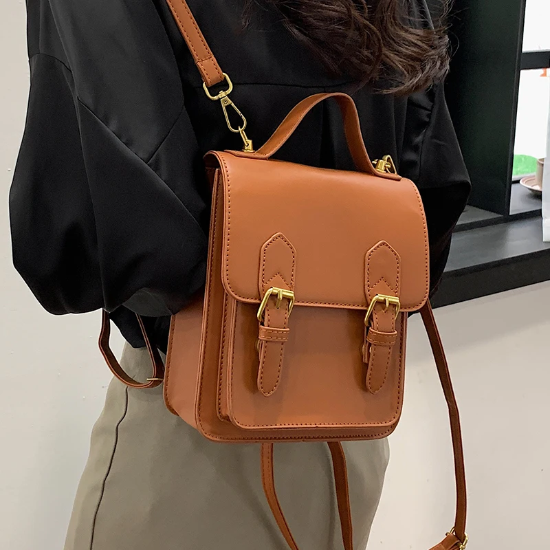 

Retro texture handbag bag female casual shoulder bag 2023 new student class work multi-functional Messenger bag
