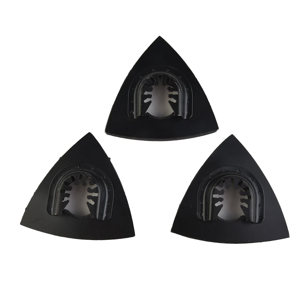 Triangular Sanding Pad Quick Release Hook And Loop Oscillating Multitool Power Tool Accessories Carbon Steel For Bosch 3pcs Set dt diatool diamond vacuum brazed 3pcs bits for finishing hole tool ceramic dia 50mm hex shank beveling chamfer bit six sides