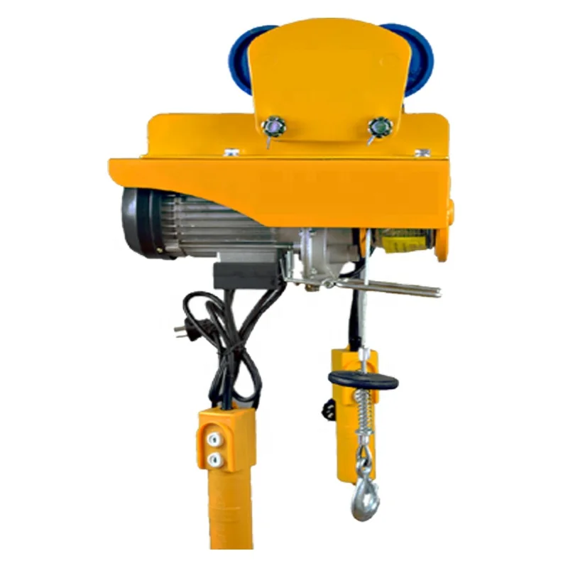 

electric wire rope hoist with trolley 500kg capacity,25m wireless remote controller mini