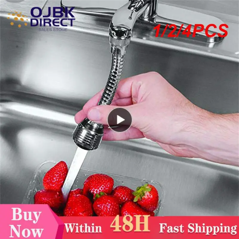 1/2/4PCS Kitchen Accessories Adjustment Water Pipe Joint 360 Degree Rotary Kitchen Sink Faucet Extension Creative Household