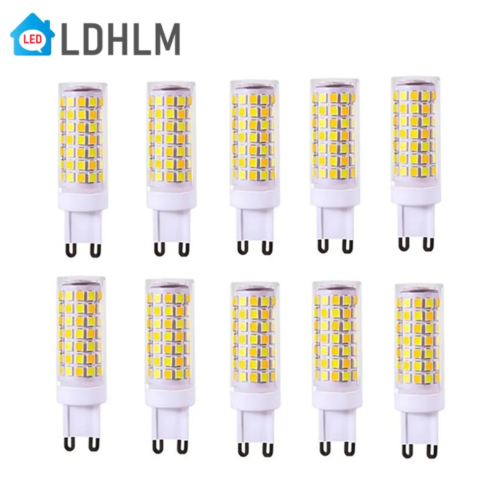 10 Pcs Super Bright G9 LED Lamp AC220V 3W 5W 7W Ceramic SMD2835 LED Bulb Warm/Cool White Spotlight replace Halogen light