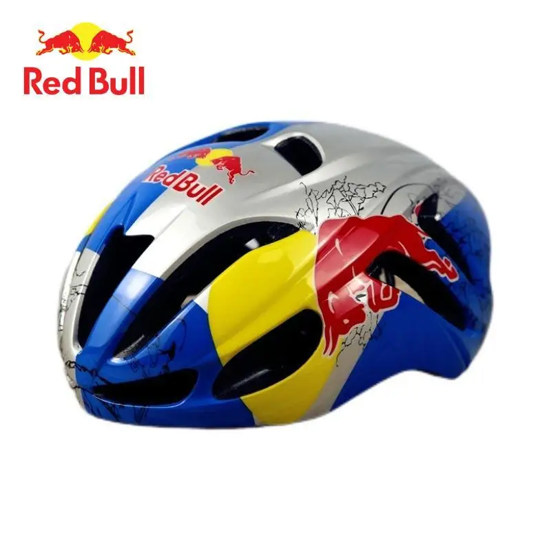 Red Bull Bicycle Helmet, Bicycle Scooter Skating Sports Protective Equipment Breathable Bicycle Red Bull Helmet 3