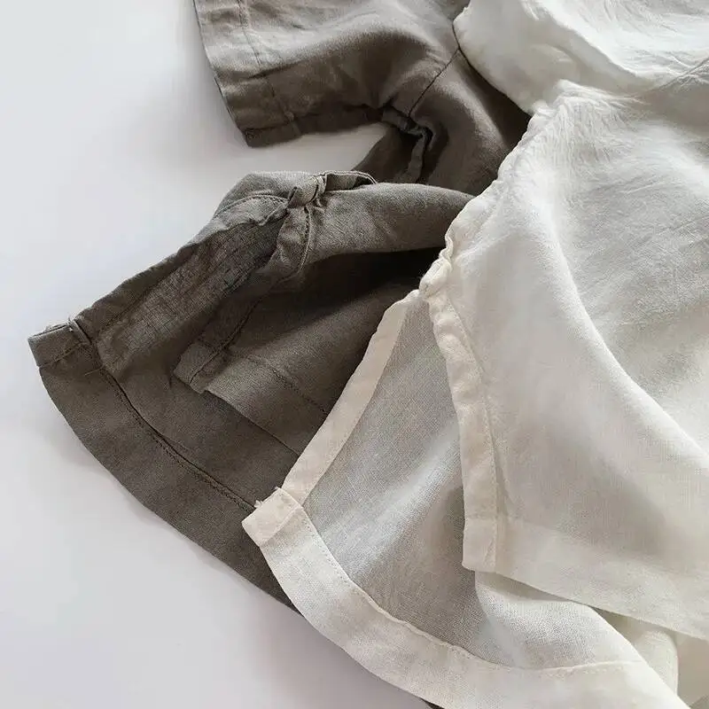 Frühling Sommer Kinder Shirts 1-8Y Jungen Baumwolle Tasche Feste Beiläufige Kurzarm Tops Koreanische Kleinkind Tragen Für Kinder Kleidung Neue – Detail 10