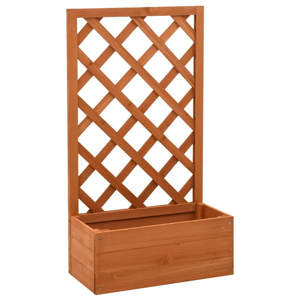 

Garden Trellis Planter Orange 19.7"x9.8"x35.4" Solid Firwood Basket/Planter/Raised Vegetable Bed