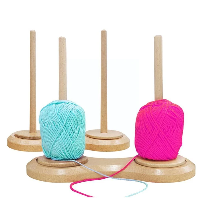 Wooden Yarn Holder Spinning Knitting Tools Beginner Crochet Accessories  Stand Sewing Thread Spool Wool Ball Winder Stand Tool - AliExpress