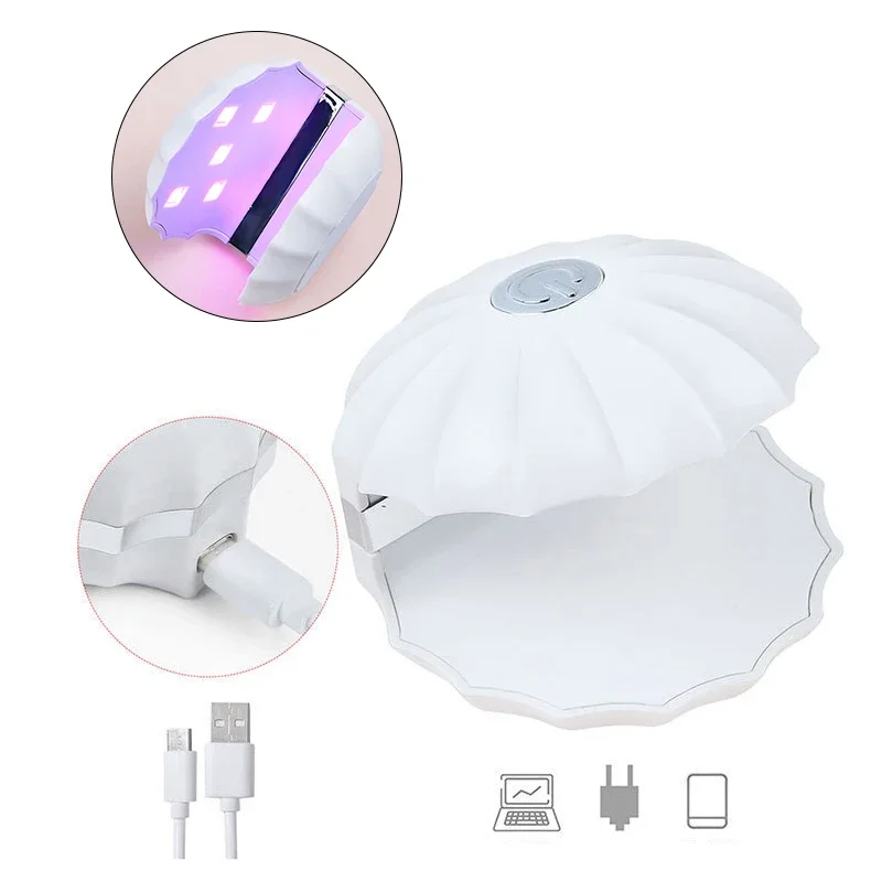 미니 네일 드라이어 UV LED 램프, 매니큐어 소형 휴대용 네일 건조 램프, USB 케이블 포함, 모든 젤 경화용 단일 손가락 디자인, 18W