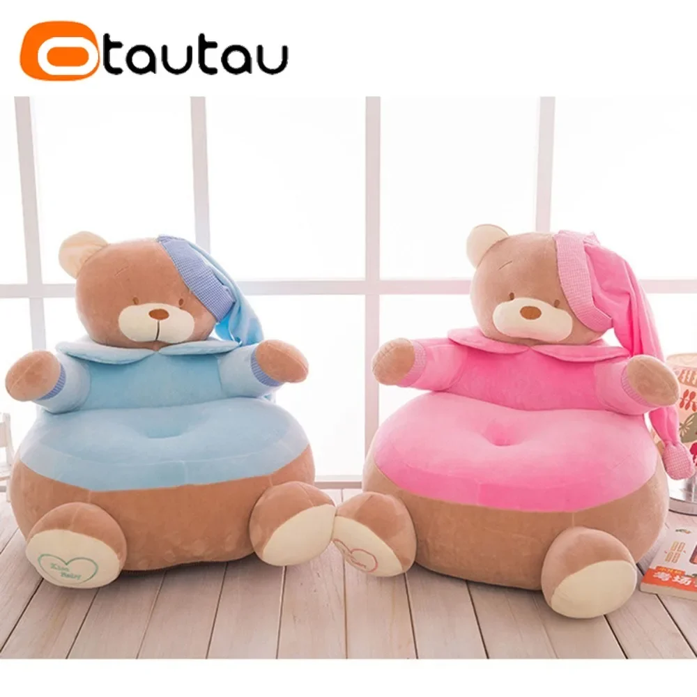 OTAUTAU Children's Sofa with Filling Kids Small Cute Cartoon Chair Floor Corner Seat Pouf Futon Soft Velvet SF132 4