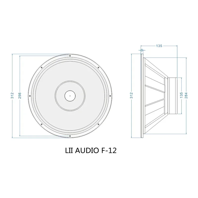 LII AUDIO HIFI F-12 Unit 12 Inch Full Frequency 8ohm/50-80W Speaker (1PCS)