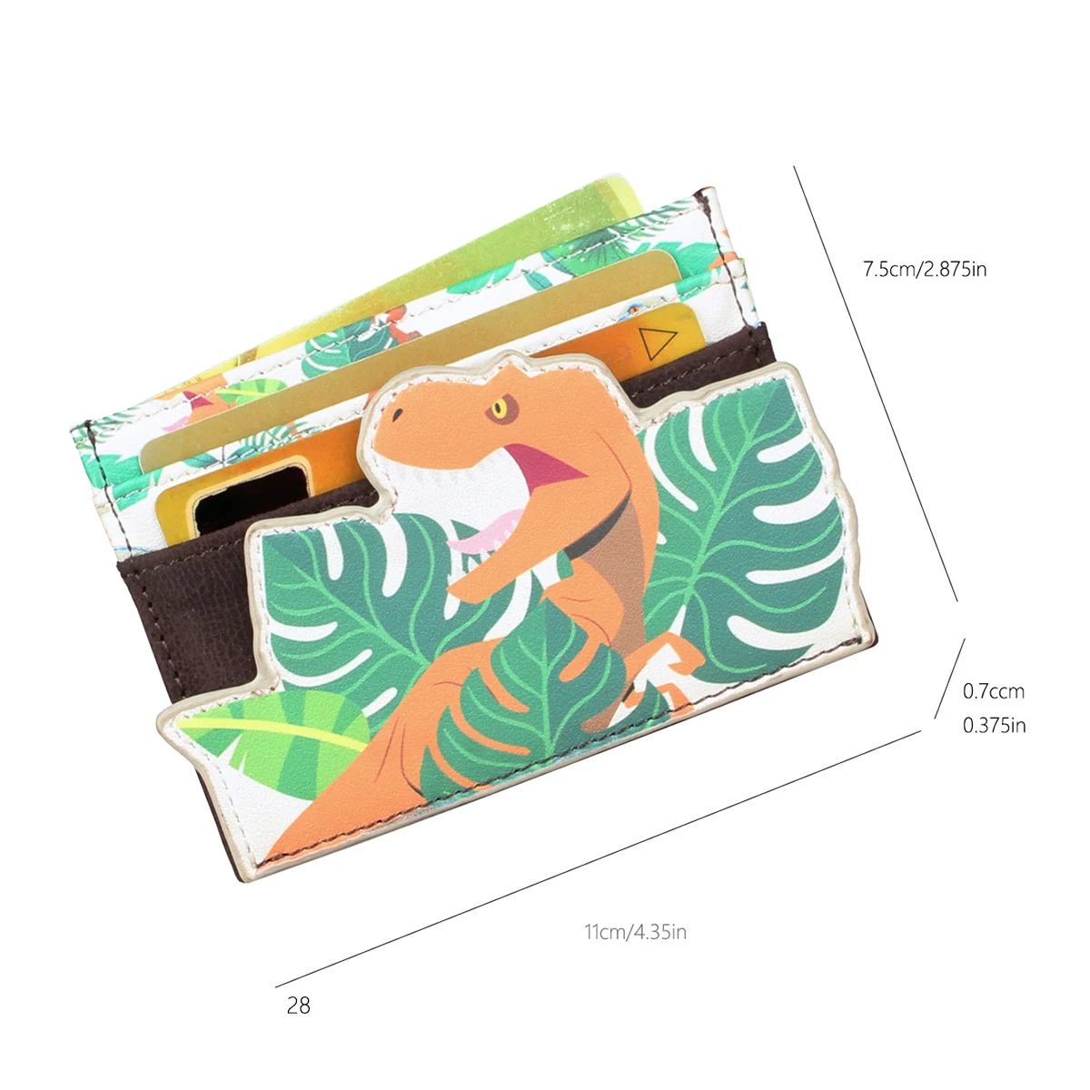 Dinosaur male ID card holder,Bank Credit Card Box Multi Slot Slim Card Case Wallet Women Men Business Card Cover