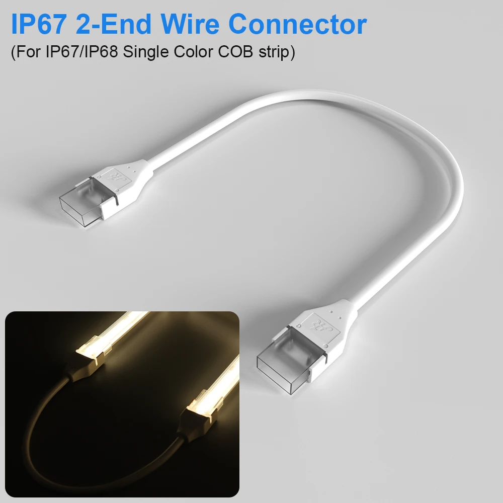 2 X CLIP CONNETTORE A 4 PIN DA 10 mm PER STRISCE SRIP LED RGB SMD 5050 3528