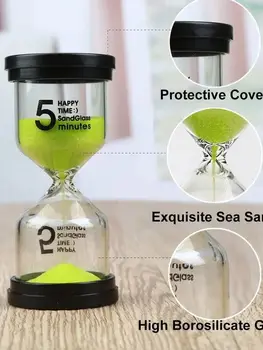 1pcs 1/3/5/10/15/30 Hourglass Minutes Sand Watch Sandglass Timer Watch Clock Gift Children Sand Timer Hour Home Decoration 2