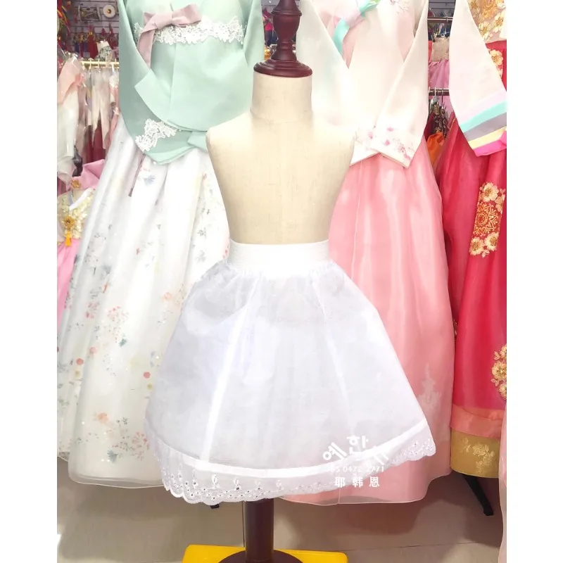 Korean Original Imported Children's Hooded Underskirt/1st Birthday Korean Dress Support/half Skirt Underskirt