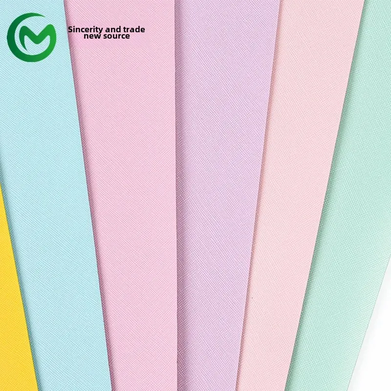 Ecological Macaron Color Leather Eyeglass Case Goods Bottom Cross Patterned Leather Goods Home Trade Macaron Color Series