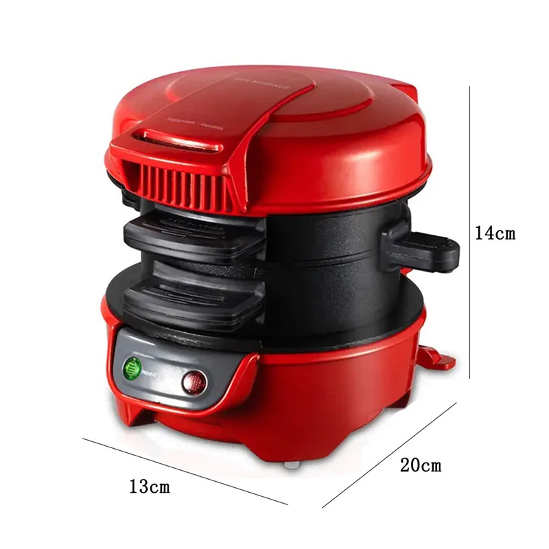 Household 3-in-1 small breakfast machine frying eggs baking bread DIY burger maker 220V/110V 6