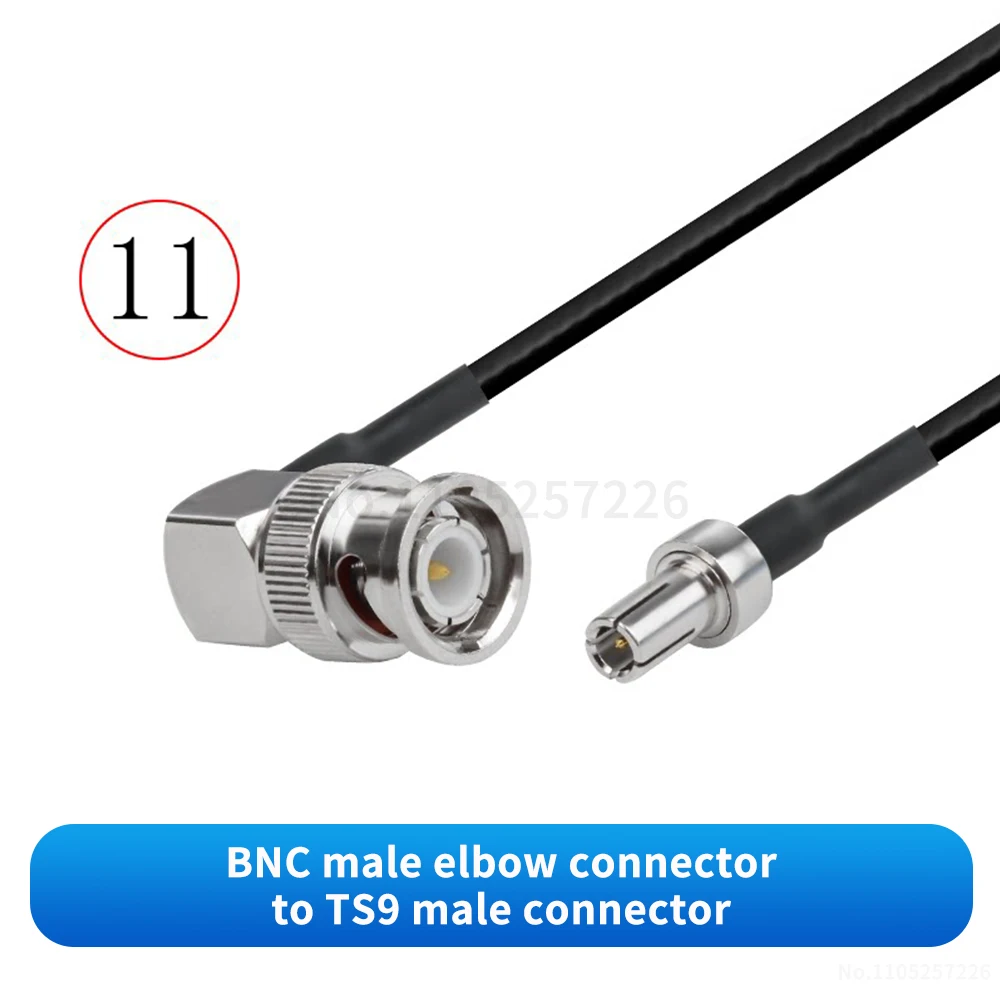 BNC-auf-TS9-Stecker/Buchse-Adapter (schwarzes RG316-HF-Kabel) BNC-auf-TS9-Signalverlängerungskabel (1 Stück) – Detail 12