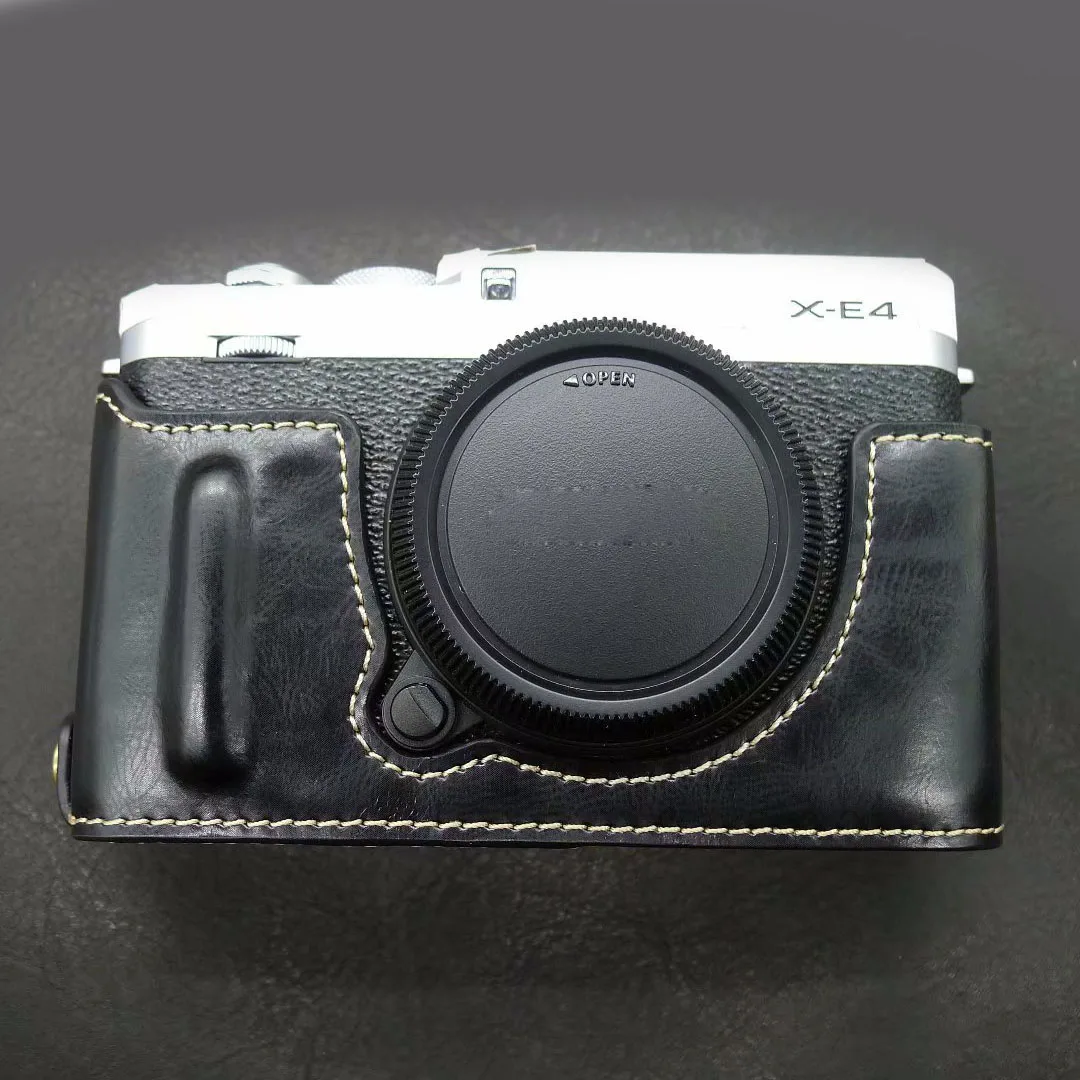 Per Fuji X-E4 Fujifilm Xe4 Camera Leather Protect Half Case Grip