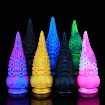 Soft Silicone Octopus Tentacle Dildo Huge Animal Dildo Monster Dildo Colorful Anal Butt Plug Toys Adult Sex Toy for Women 3