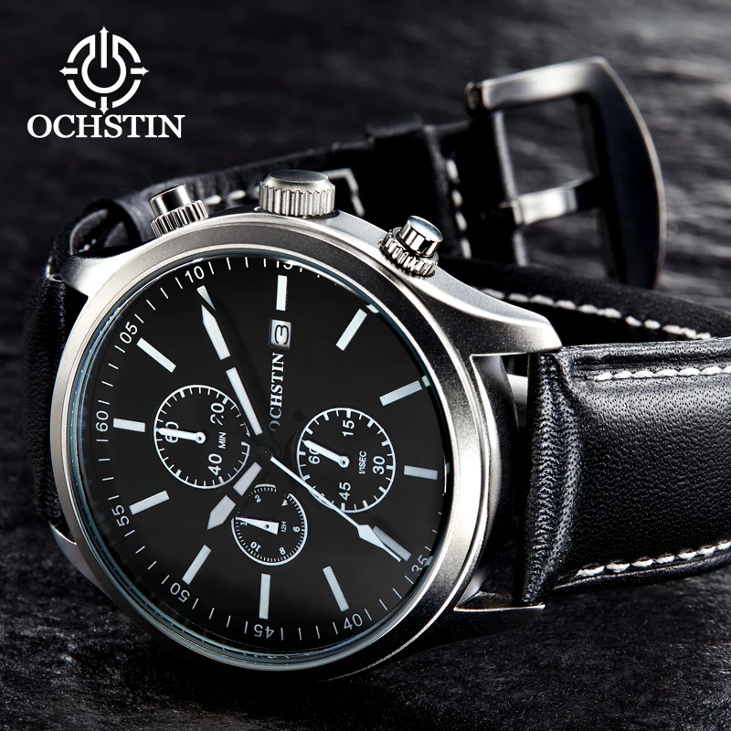 OCHSTIN Hot Model 2024 Avenger Series Watch Japan OS10 Multifunctional Quartz Movement Simple Hundred Men's Quartz Watches