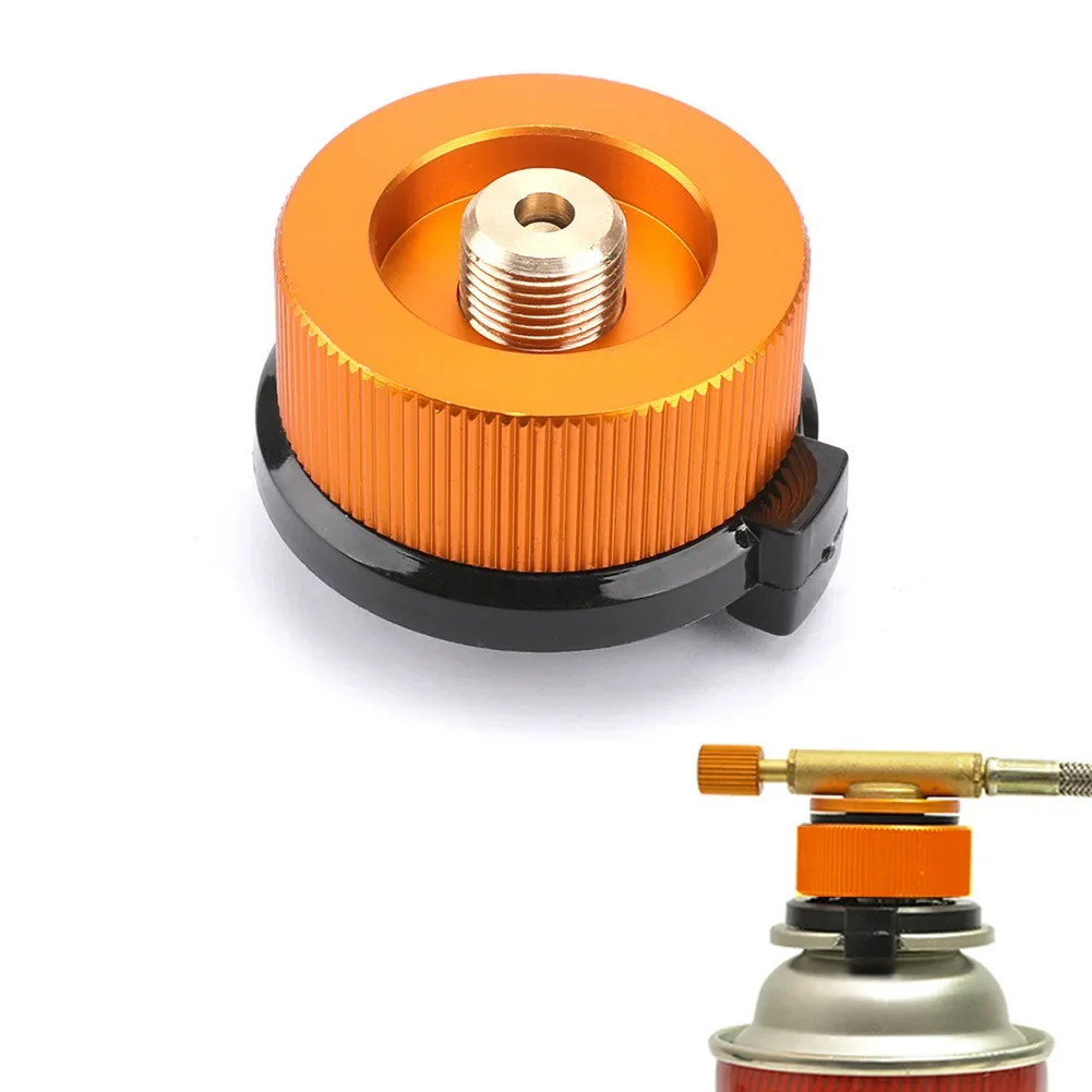 Outdoor Camping Hiking Stove Burner Adaptor Split Type Furnace Converter Connector Auto-off Gas Cartridge Tank Cylinder Adapter