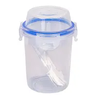 Fresh-Keeping Food Container Fruit Salad Yogurt Box Kitchen Container For Cereals Double-Layered Portable Travel Storage Jars 1