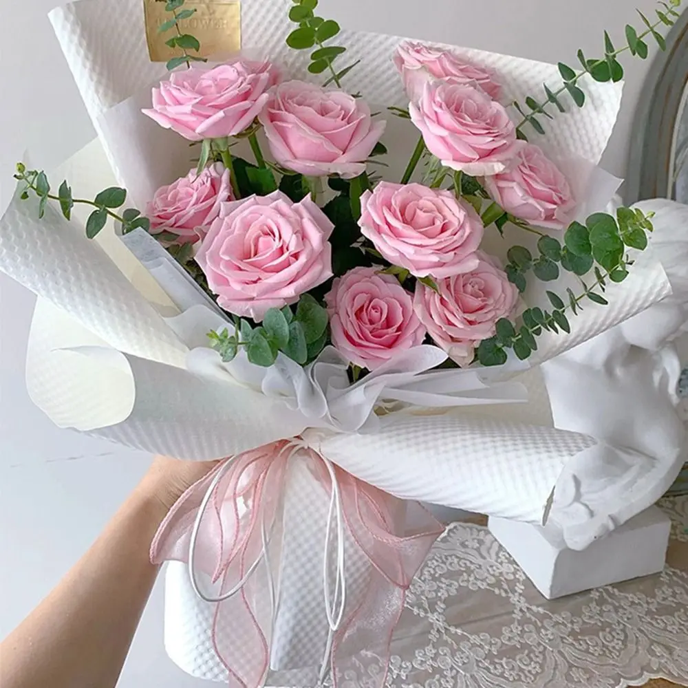 Roll of Satin Ribbon 40mm 10 yards Flower Bouquet Wrapping Tulle Ribbon Organza Ribbon Mesh Fabric Lace Korean Ribbons