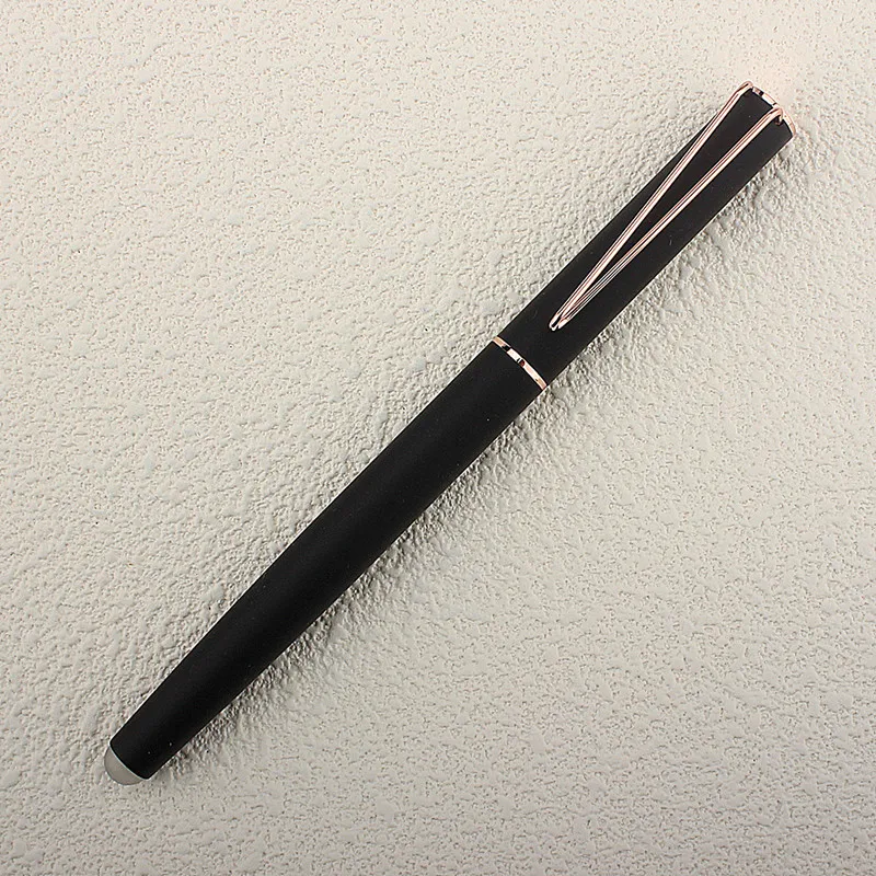 New Rose Gold 5052 Classic Metal Fountain Pen EF0.38MM Hooded Nibs Writing Ink Pen Business School Office Supplies Gift Pens 5