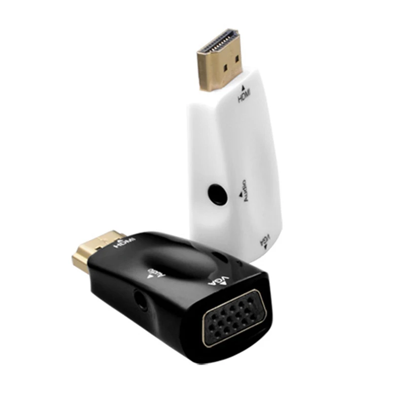 HD Male to VGA Female Adapter HDMI-compatible 1080P 720P Audio Cable Converter For PC Laptop TV Box Computer Display Projector hdmi to vga adapter cable vga to hdmi converter