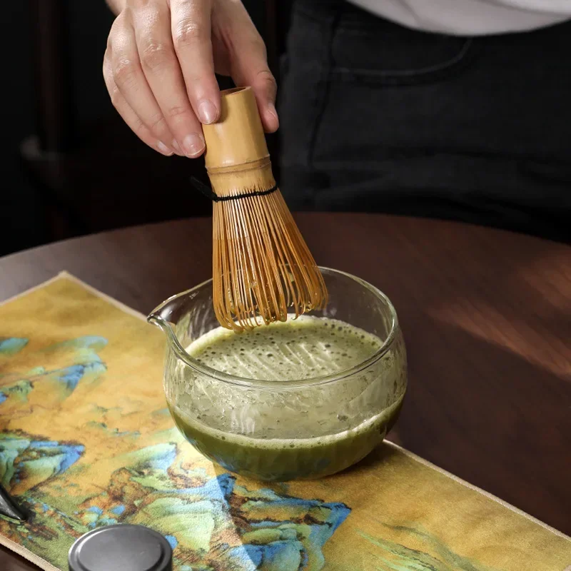 Handmade Matcha Whisk Set Accs Matcha Whisk Holder Bowl for Kitchen