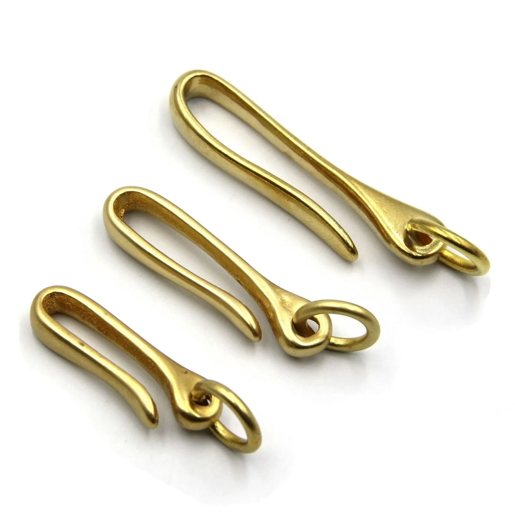 

Brass Fish Hook Belt Clip Keychain Holder Key Manager