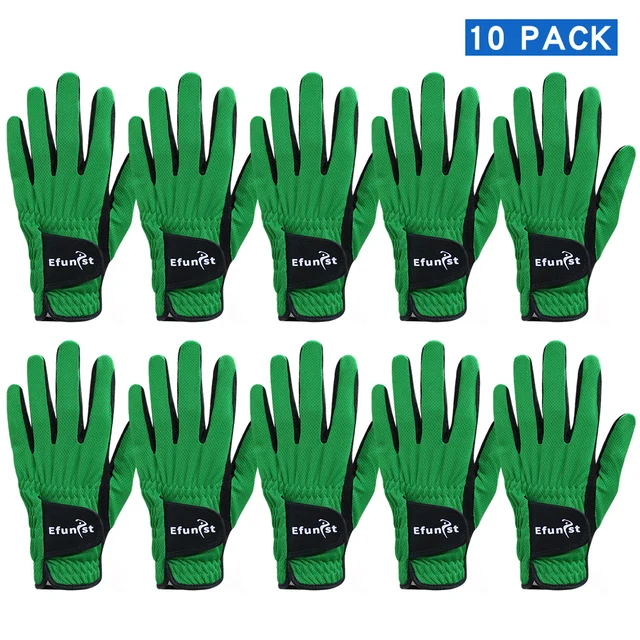 Golf Gloves Men Left Hand Cool Comfortable Micro Soft Fiber Breathable Green Golf Gloves Improved Grip System Golf Glove Men