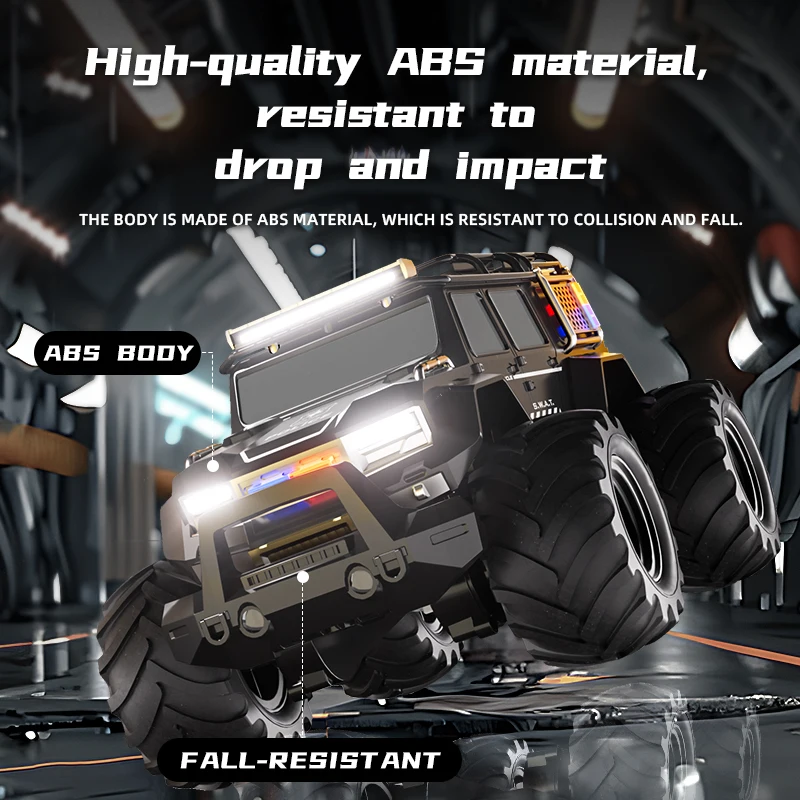 RC Car Amphibious Stunt Vehicle Police Car Climbing Vehicle Four-wheel Drive Off-road Car Toy Outdoor Toys Festive Gifts Giving 2
