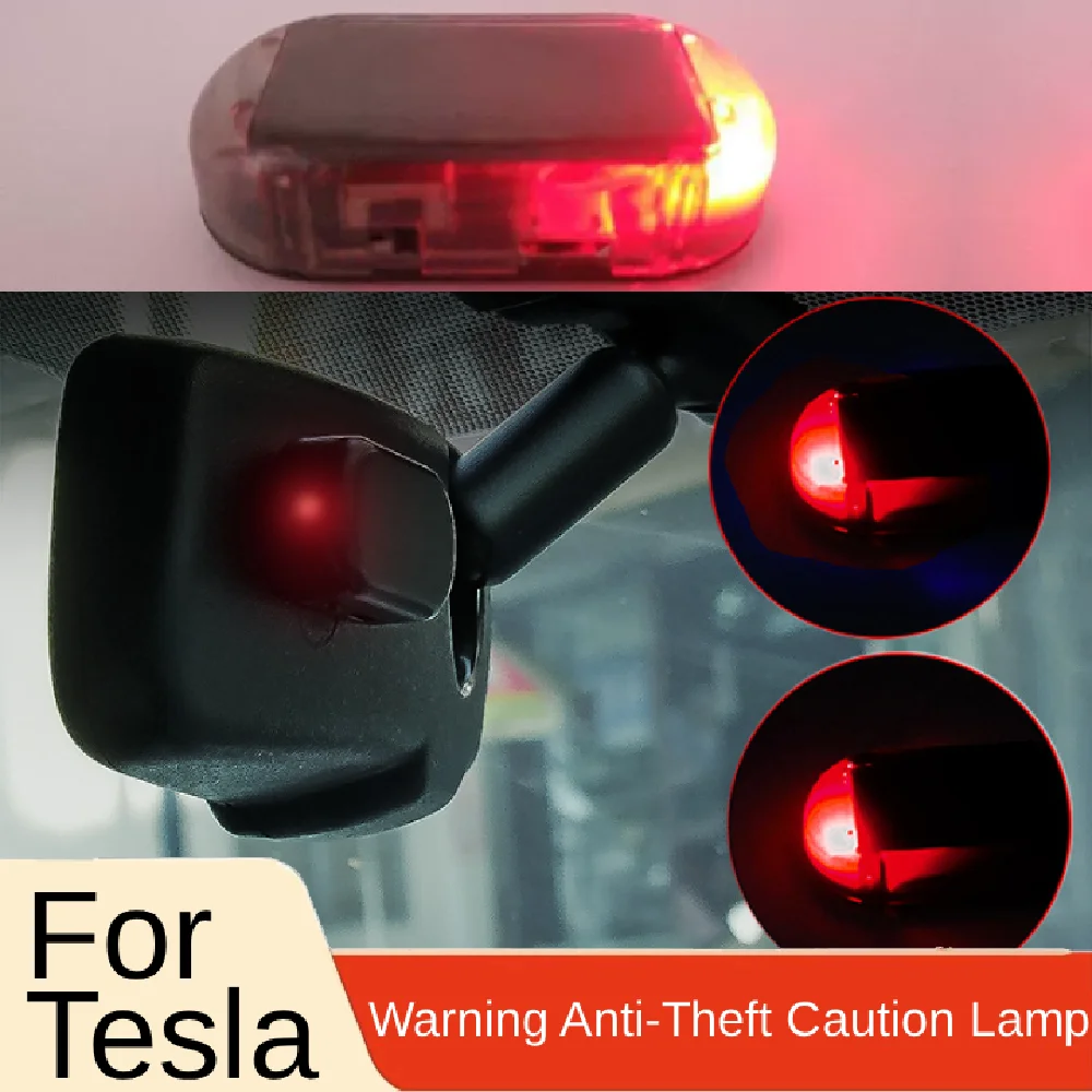 Solar-Powered LED Car Security Light - Wireless Anti-Theft Warning Lamp