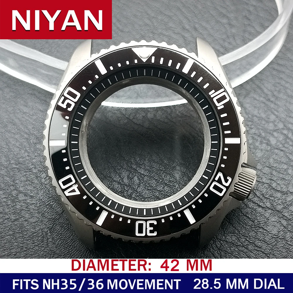 Premium Silvery Steel Watch Case with Sapphire Glass Bezel – 42mm