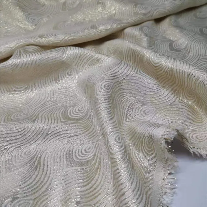 Gold Silk Jacquard Soft Fabric Diy Business Suit and Dress Windbreaker Brocade Sewing Polyester Fashion