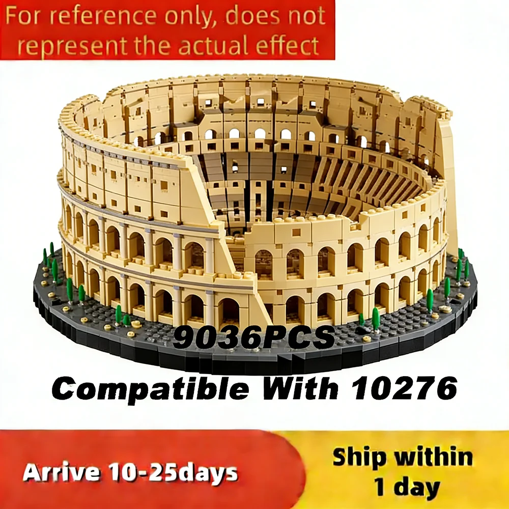moc 2026 NEW 9036피스 대형 건축 도시 10276 이탈리아 로마 콜로세움 모델 블록 어린이 장난감 세트