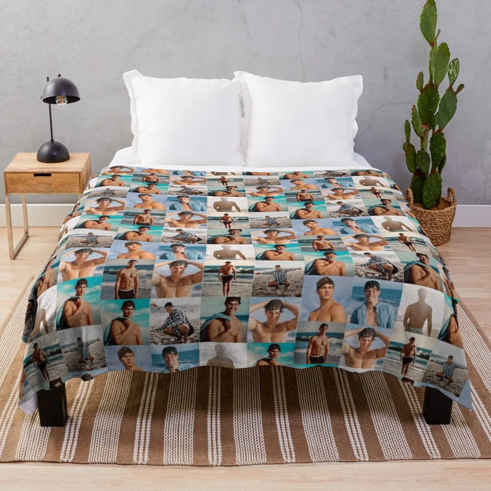 

Noah beck collage Throw Blanket Nap Sofas fluffy Multi-Purpose Blankets