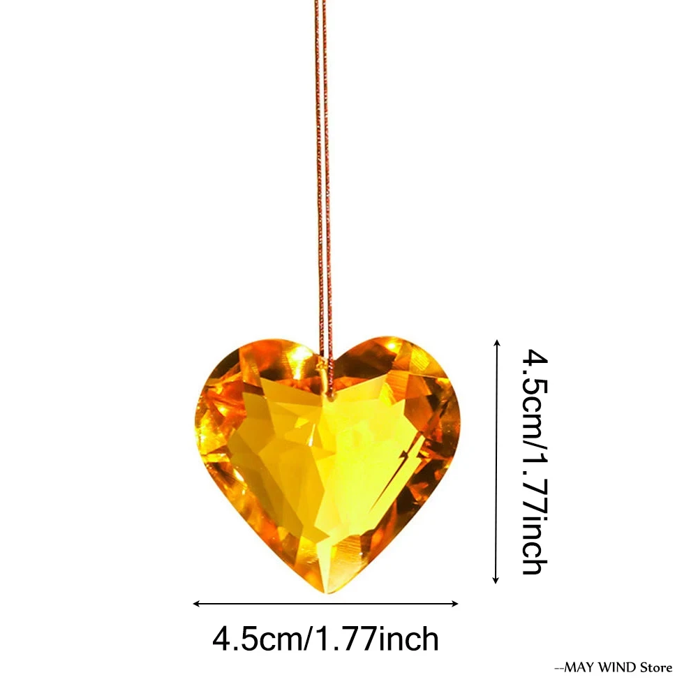 45mm Hanging Heart Suncatcher Prism Pendant for Home Office Garden Decoration