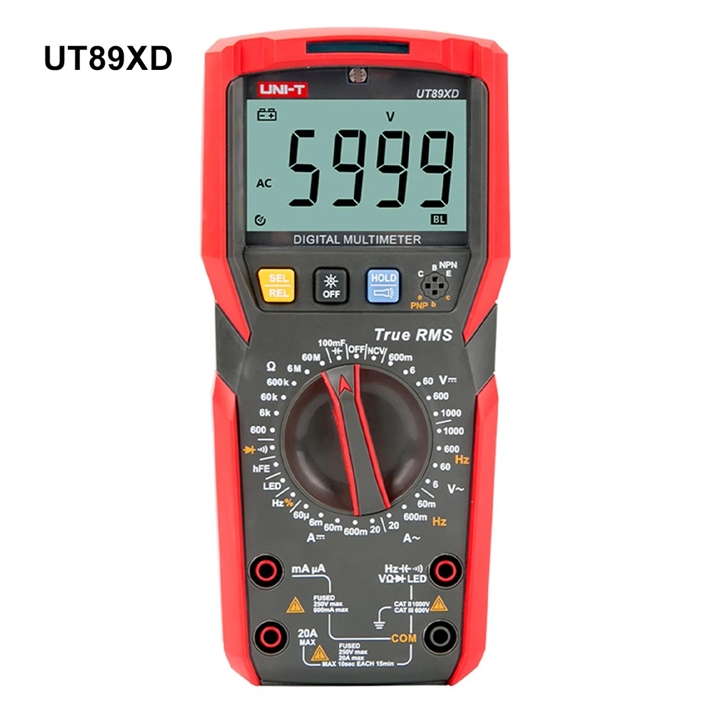 UNI-T Digital Multimeter Professional AC DC Electrical Multi Meter UT89X UT89XD AC DC Voltmeter Capacitance Resistance Tester