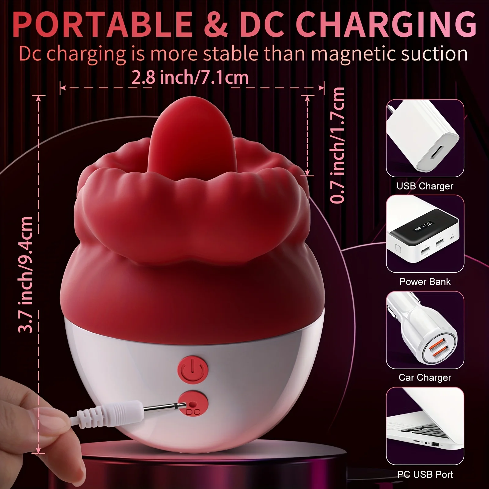 Red Lips Rose Vibrator Clitoris Stimulator Licking Tongue Masturbator G Spot Massager For Women Sil_voghion.com