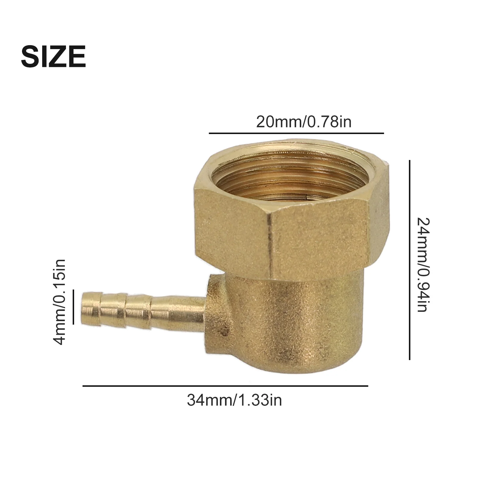 

Sturdy Brass Barb Hose Tail End Connector Various Specifications Available Resistant to Corrosion and Bursting